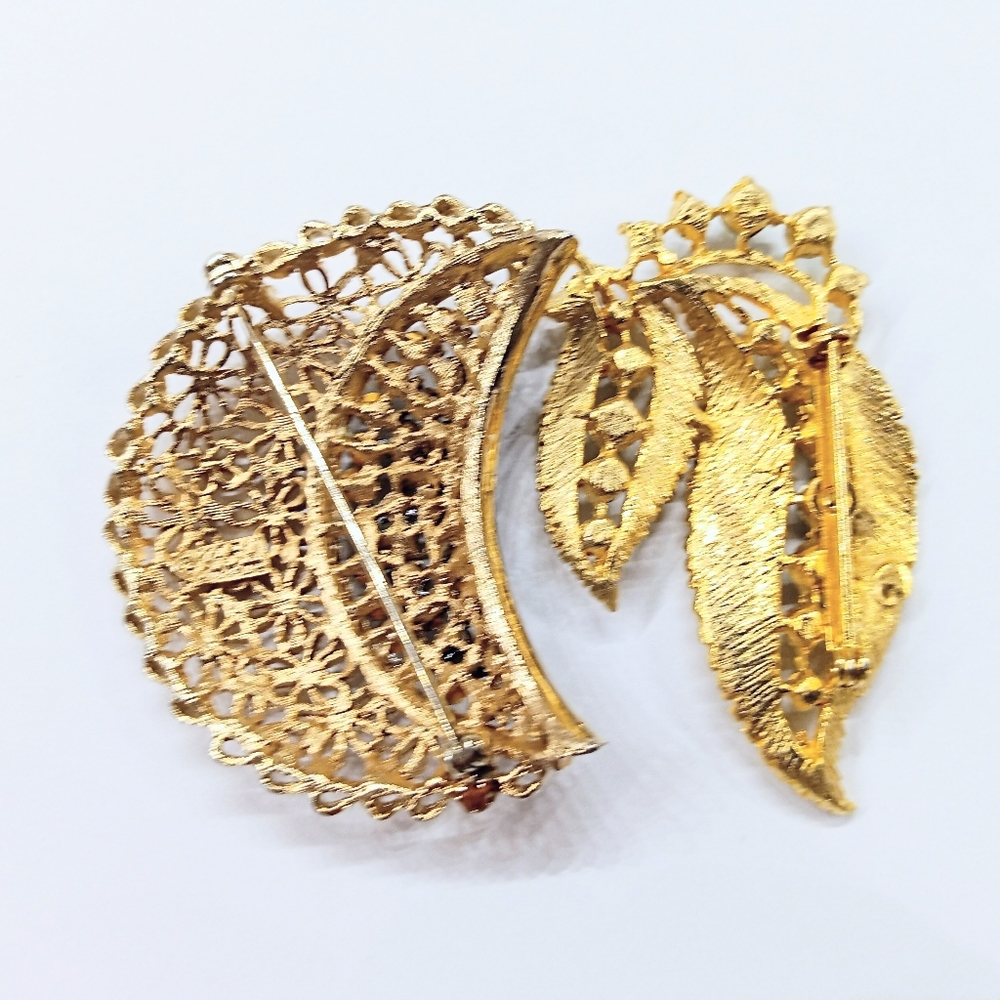 Vintage Jewelry Lot Of 2 Brooches Pins - Picture 2 of 5